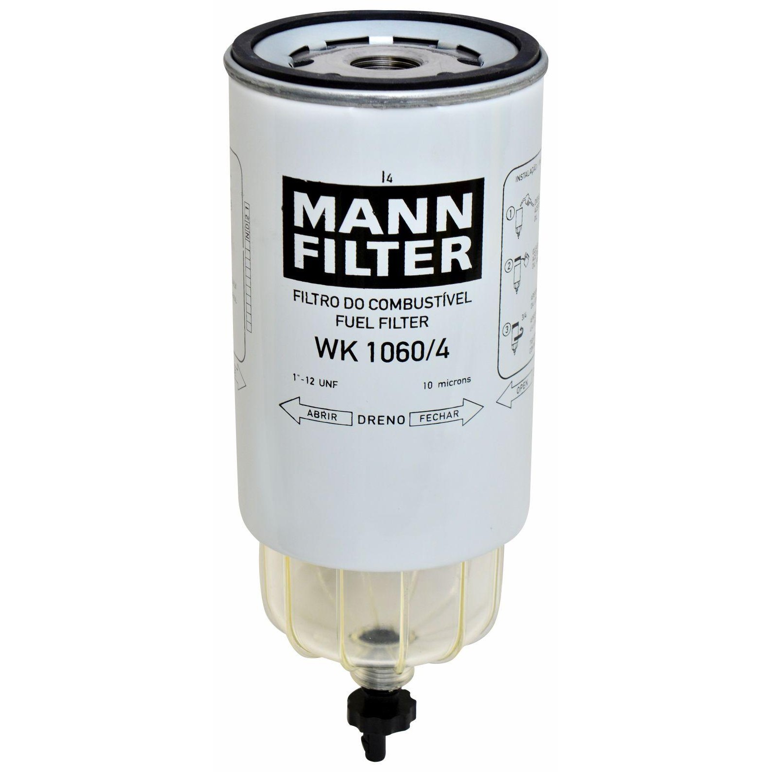 Filtro Blindado de Combustível Separador de Água - Mann-Filter - WK1060/4