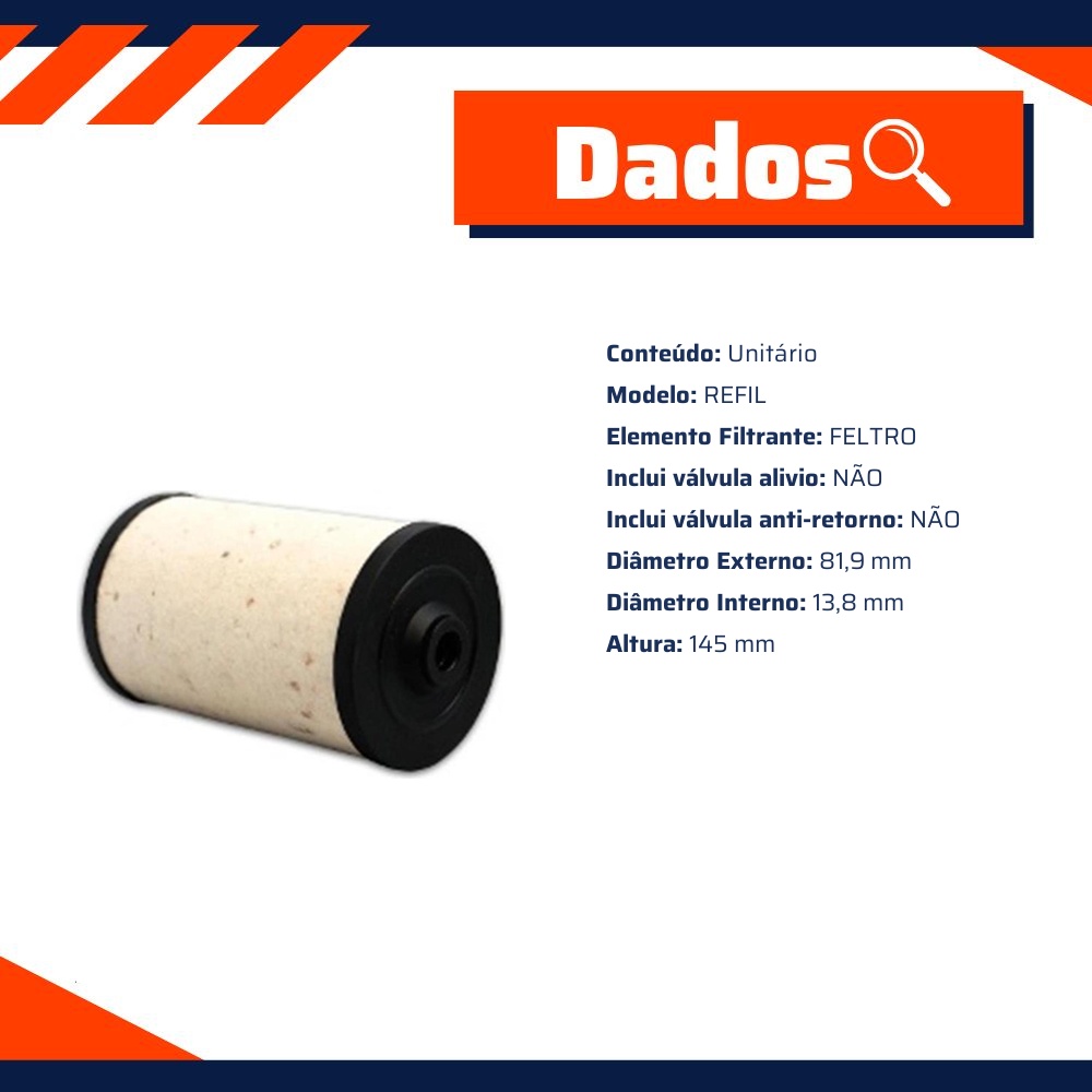 Filtro de Combustível - Tecfil - FC165