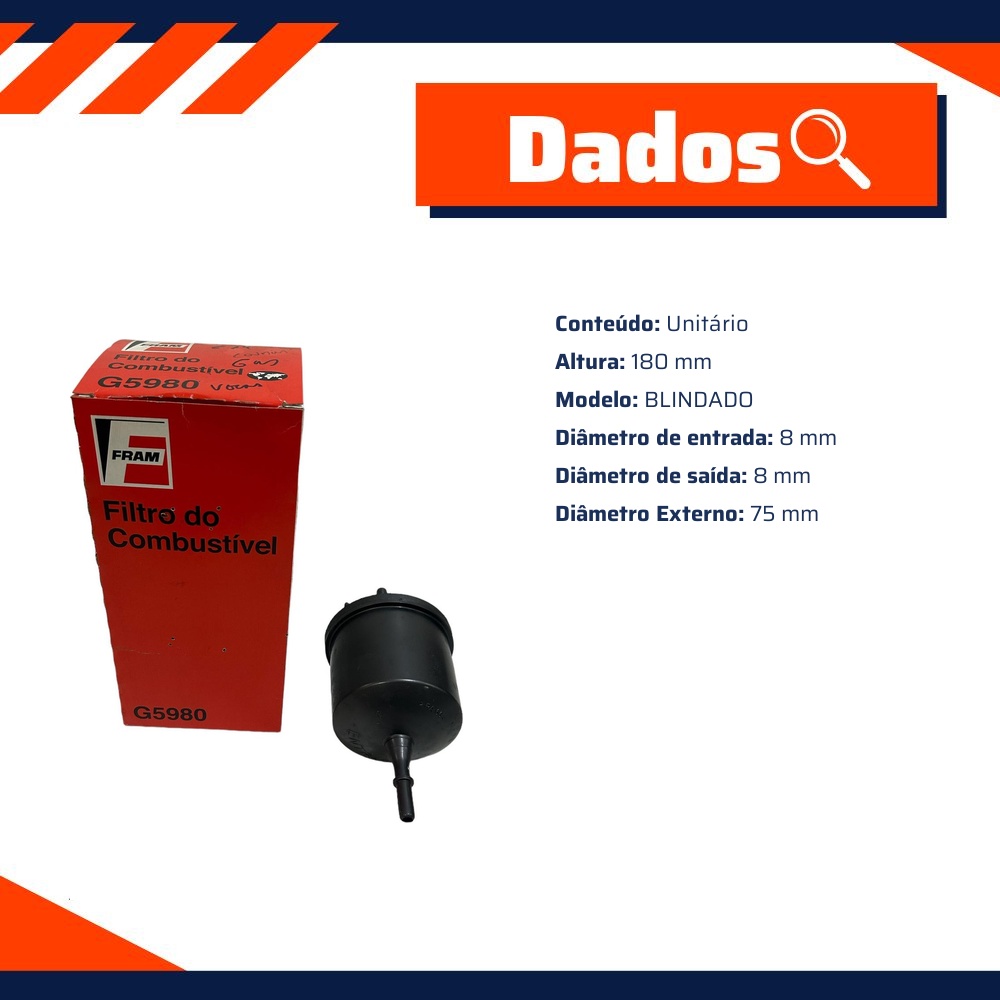 Filtro de Combustível para Ford Fiesta - Fram - G5980