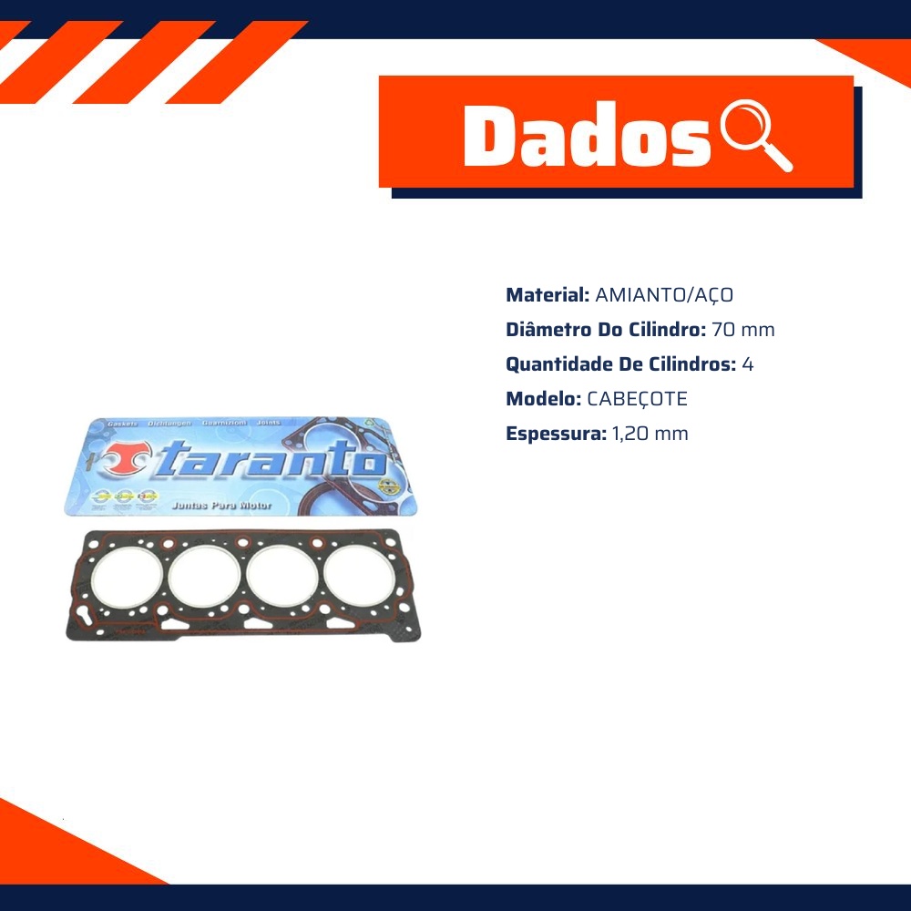 Junta de Cabeçote do Motor - Taranto - 230505