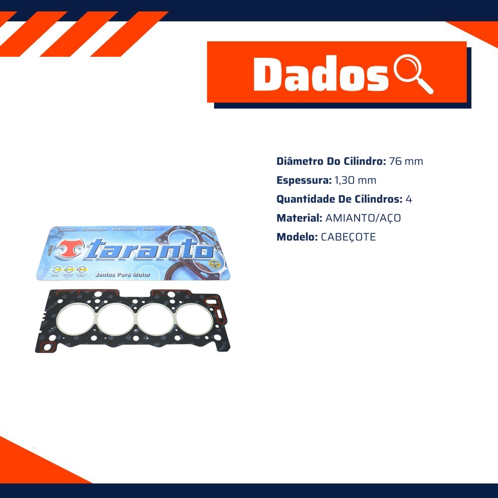 Junta de Cabeçote do Motor - Taranto - 451705