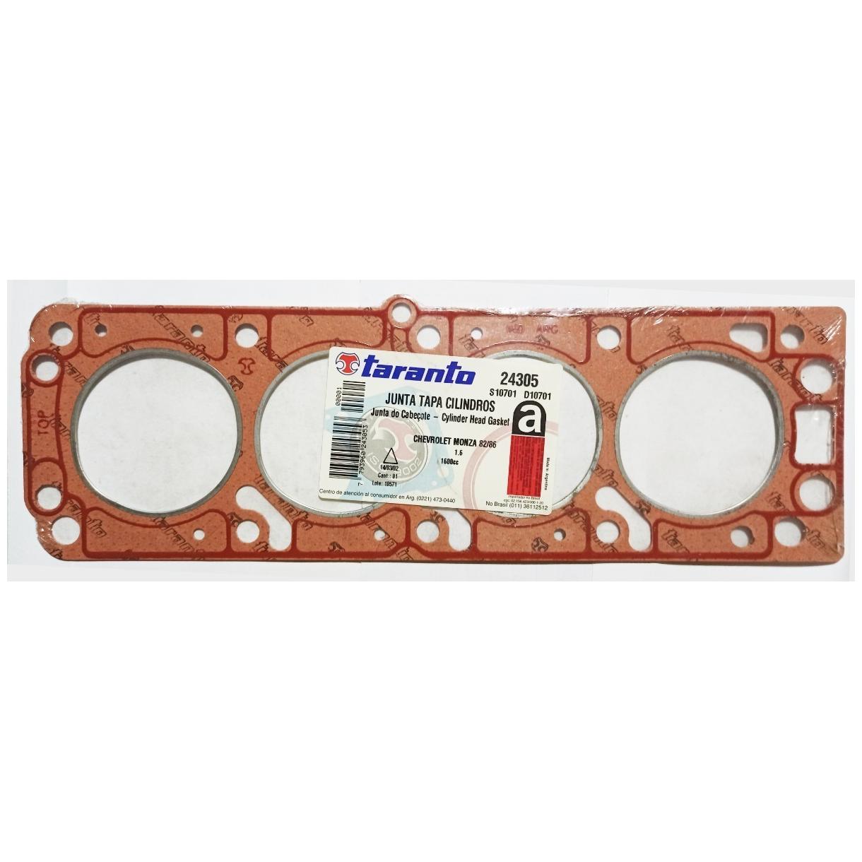 Junta de Cabeçote do Motor para Chevrolet Monza e Monza Hatch - Taranto - 240305