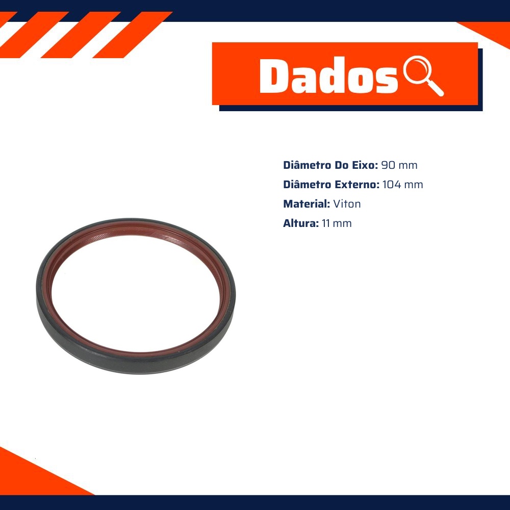 Retentor do Virabrequim 90 x 104 x 11 mm - Corteco - 3172V