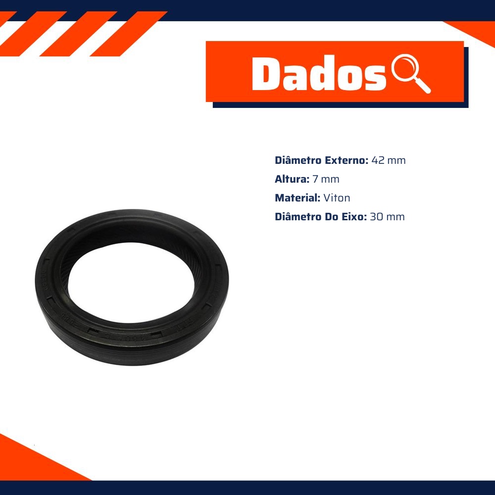 Retentor do Comando 30 x 42 x 7 mm - Corteco - 7394V Corteco