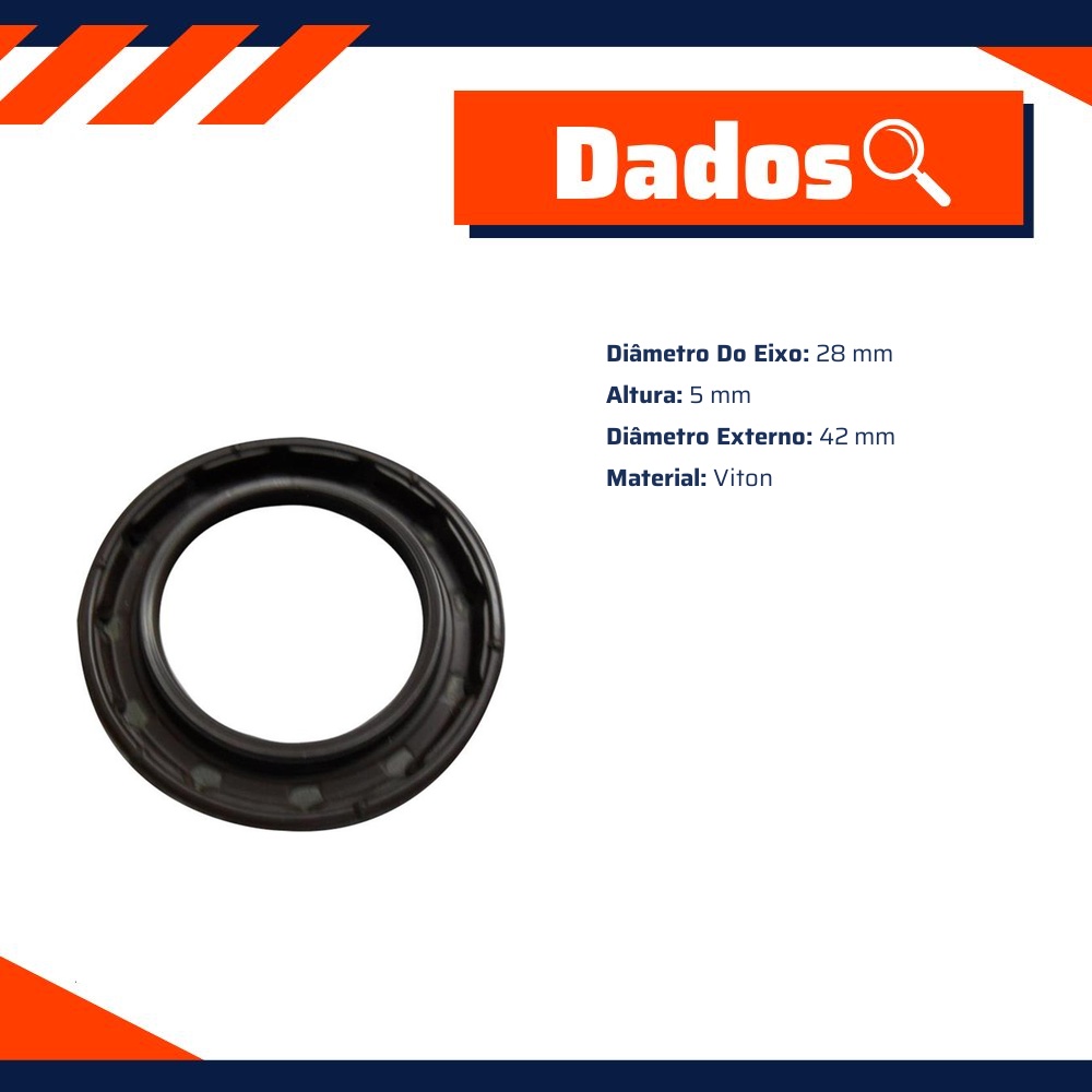 Retentor do Comando 28 x 42 x 5 mm - Corteco - 7806V