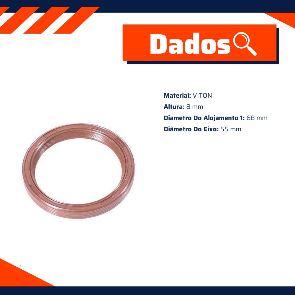 Retentor do Comando de Válvula VITON - Taranto - R270612V