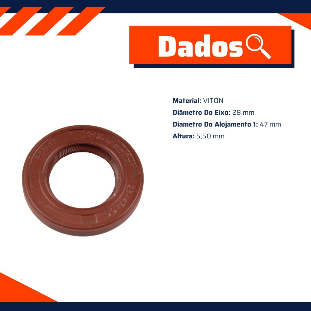 Retentor do Comando de Válvula VITON - Taranto - R580013V