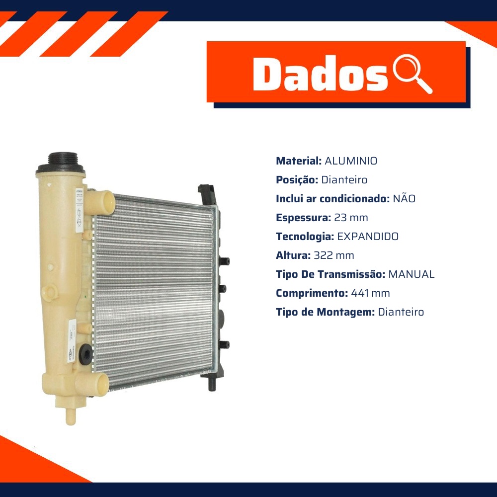 Radiador de Água do Motor - IRB - IR48418