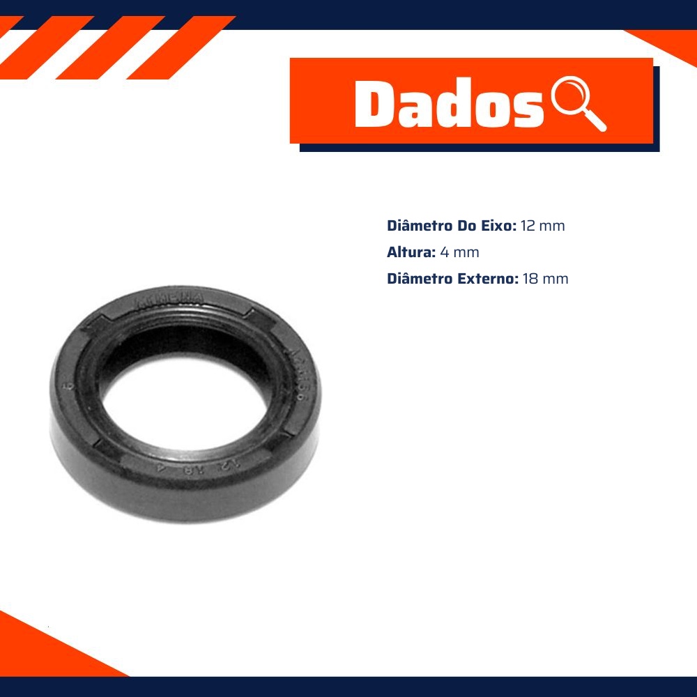 Retentor da Embreagem Diâmetro do Eixo 12 mm - Vedamotors - M735500248000