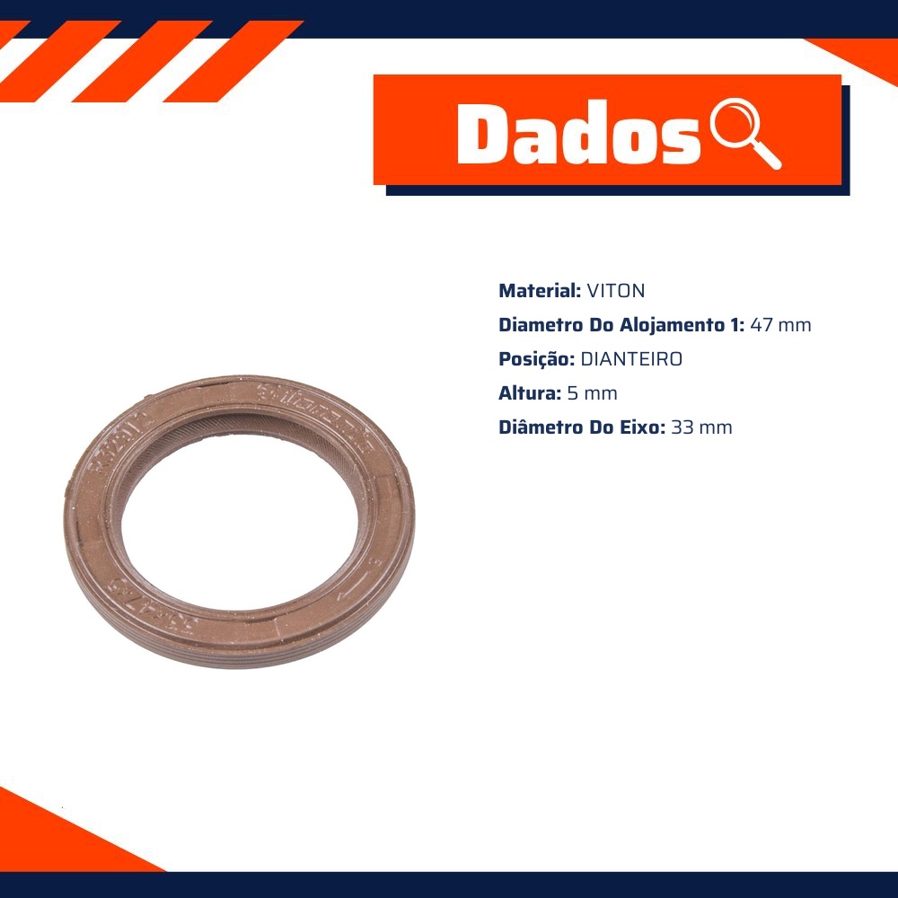 Retentor do Virabrequim Dianteiro - Taranto - R320912V