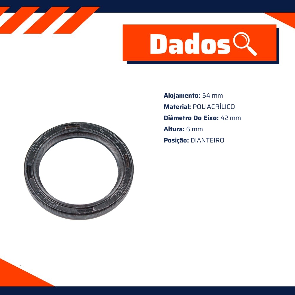 Retentor do Virabrequim Dianteiro - Taranto - R570412P