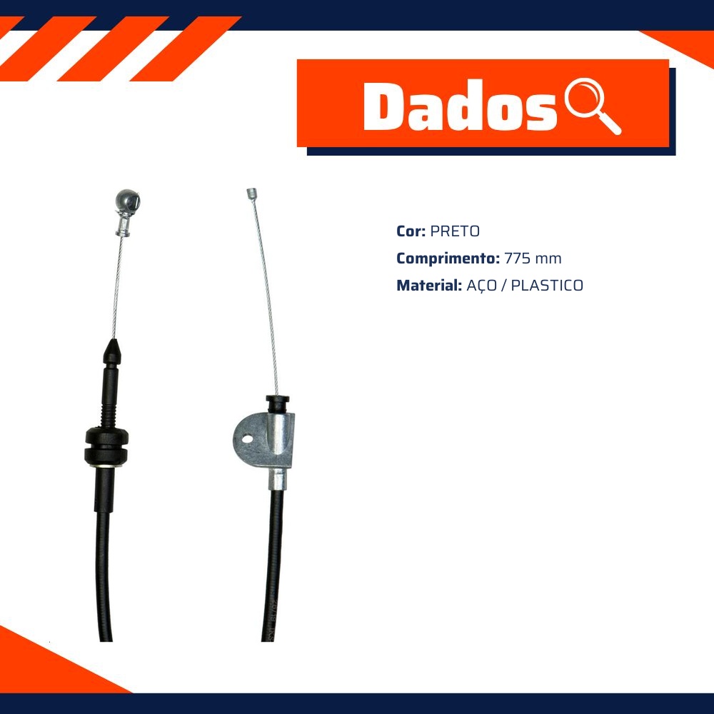 Cabo de Comando do Acelerador para Chevrolet Chevette - IKS - 4105