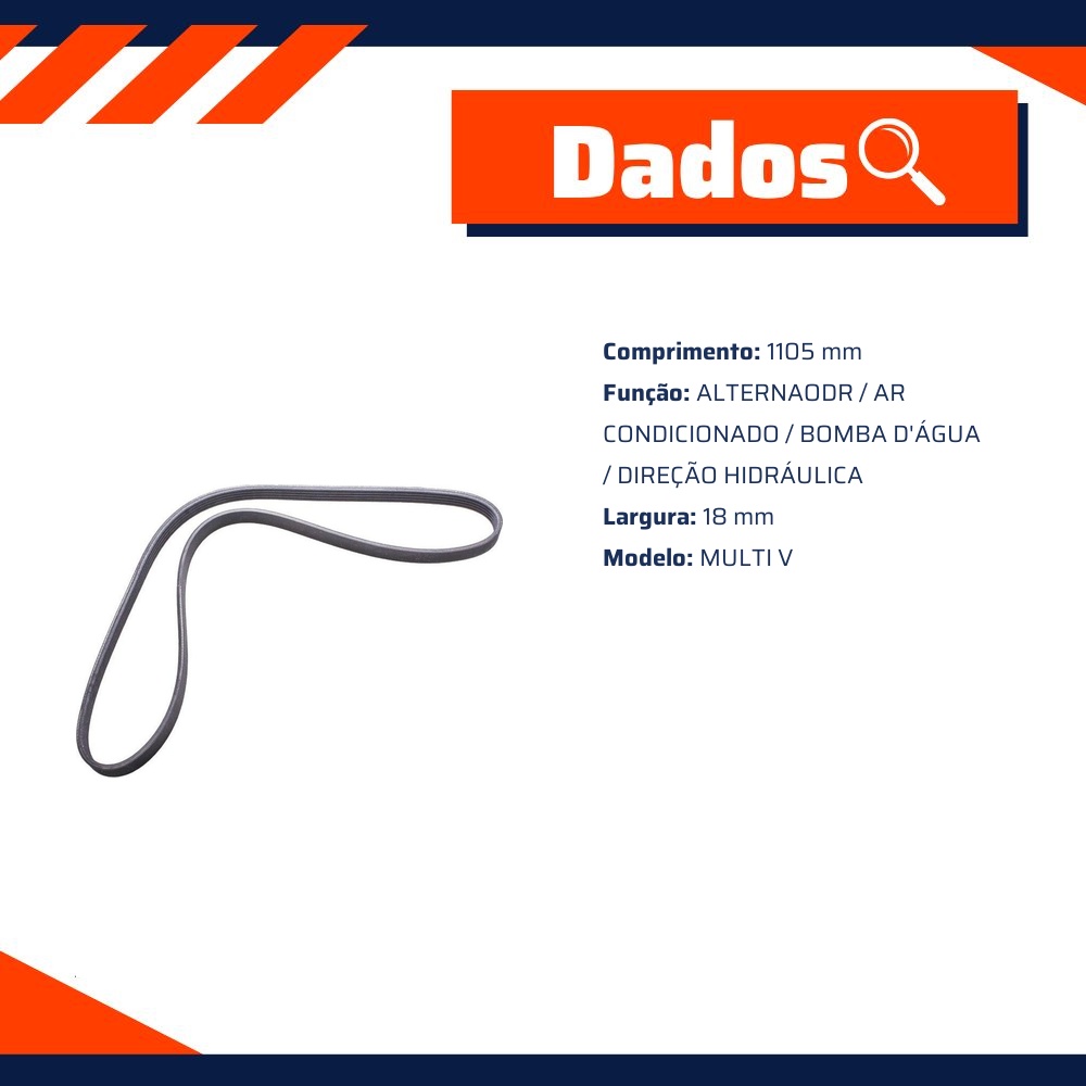 Correia de Acessórios Multi V 1105x18mm - CONTITECH - 5PK1105