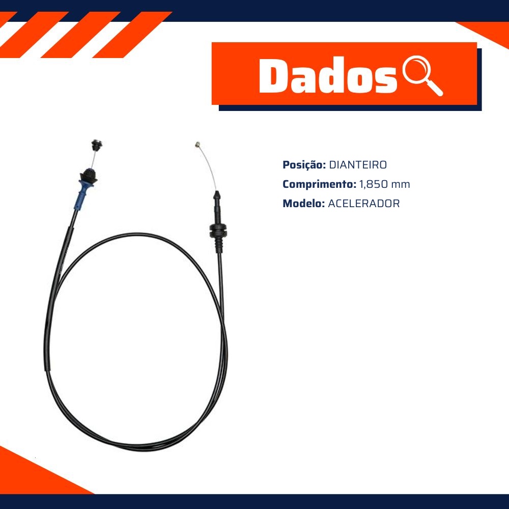 Cabo de Comando do Acelerador para Ford Courier e Fiesta - IKS - 2121
