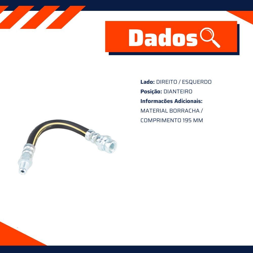 Mangueira Flexível de Freio Dianteiro para Fiat Ducato - Norflex - 2122