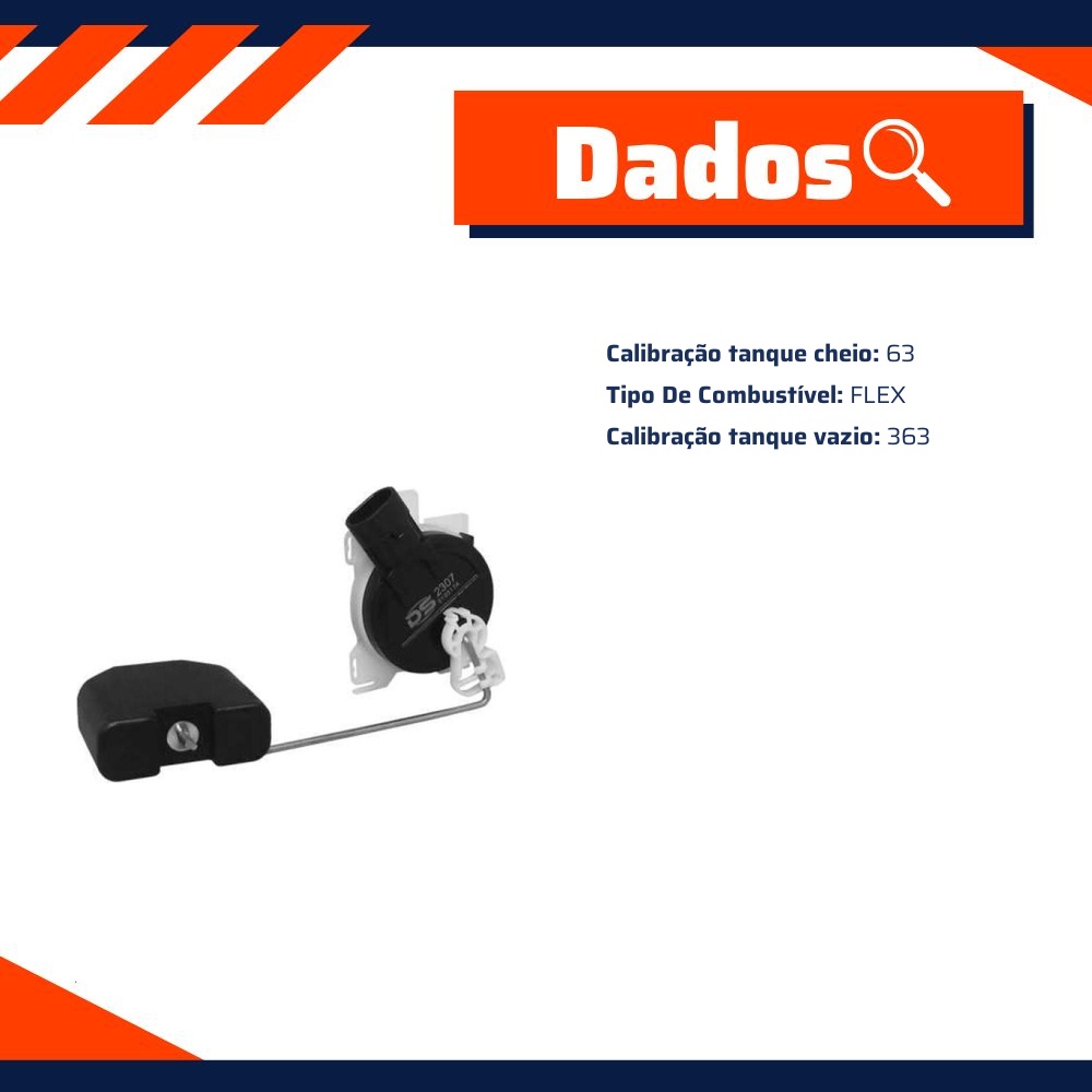 Sensor de Nível de Combustível Flex para Fiat Strada - DS - 2307