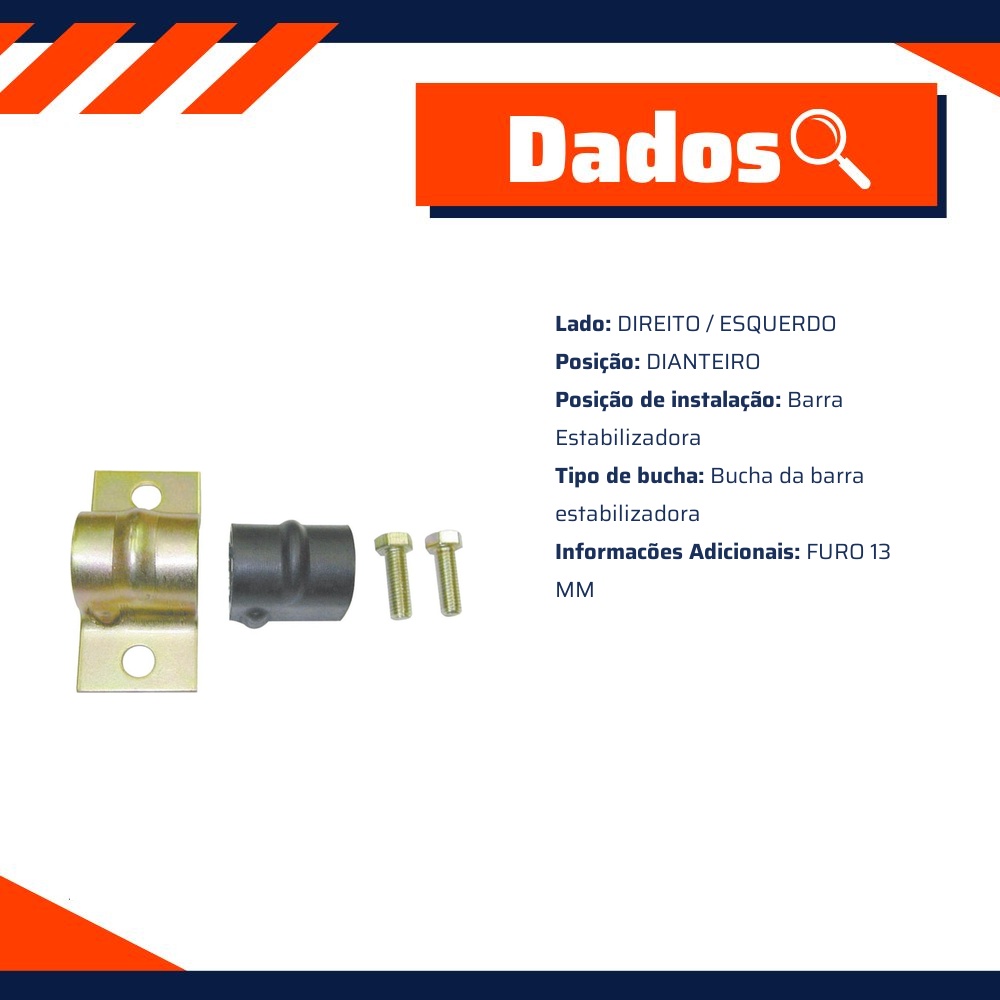 Kit da Barra Estabilizadora Dianteira para Chevrolet Kadett e Monza - Kit & Cia - 30359