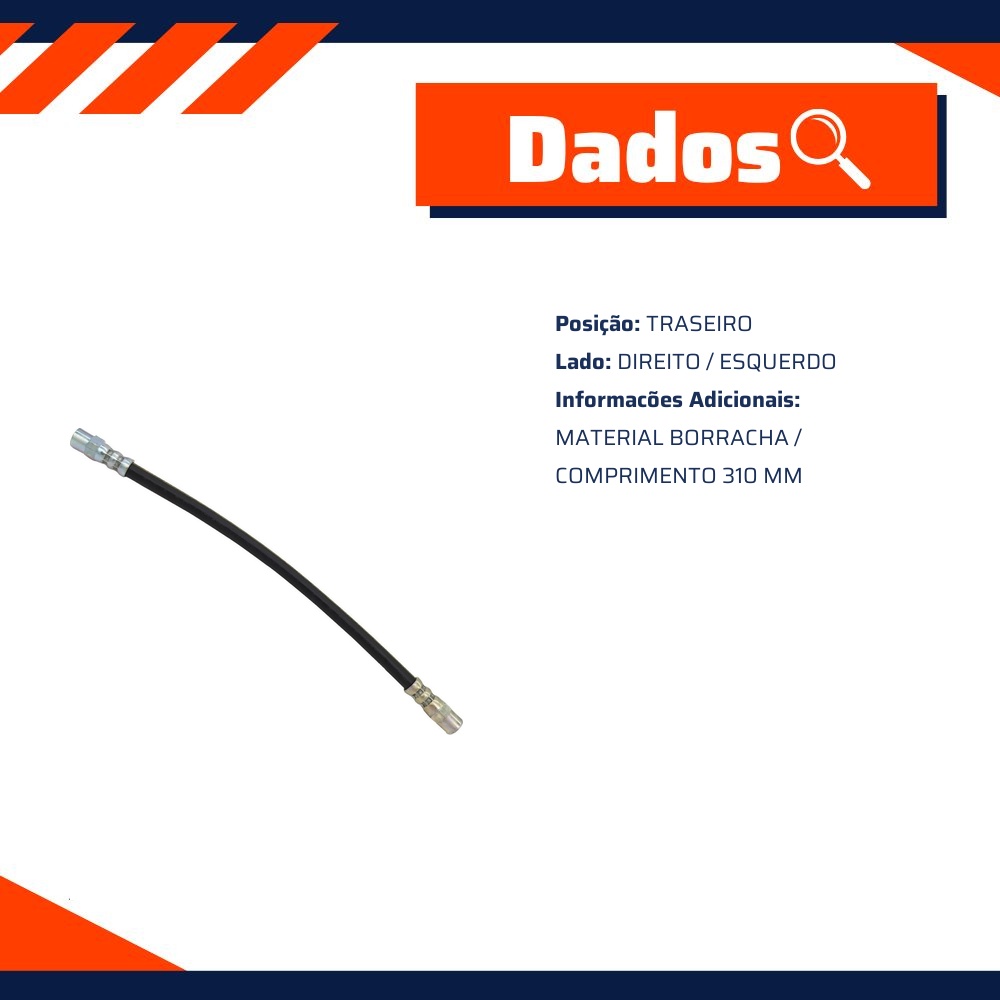 Mangueira Flexível de Freio Traseiro para Chevrolet Spin - Norflex - 4116