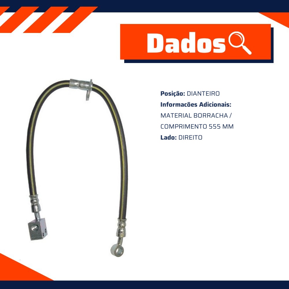 Mangueira Flexível de Freio Dianteiro para Honda FIT - Norflex - 4211