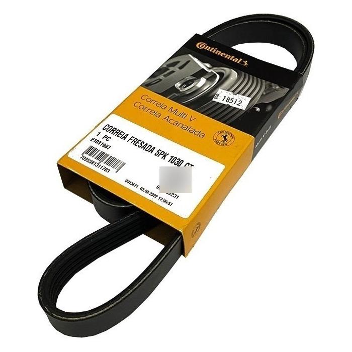 Correia de Acessórios Multi V 5 Lamelas 1030mm para Chevrolet Onix e Prisma - Continental Contitech - 5PK1030