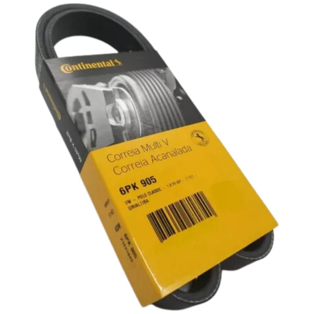 Correia de Acessórios Micro V 905 mm para Fiat Ducato e Volkswagen Polo Classic - Continental Contitech - 6PK905