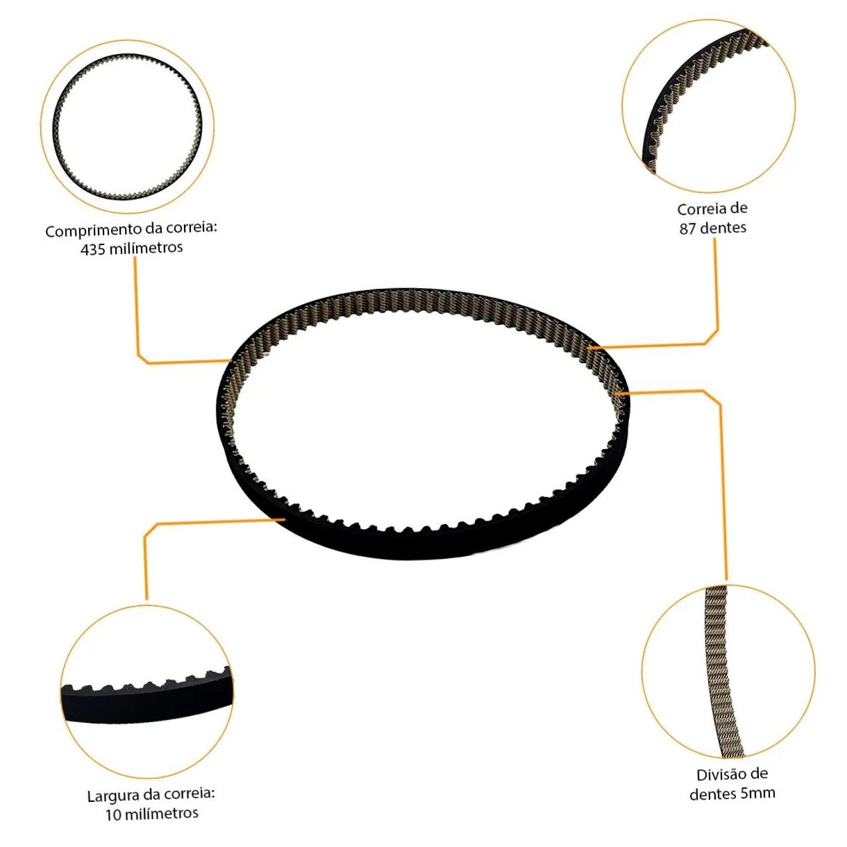 Correia Dentada Sincronizadora - Dayco - 087STP5M100HT