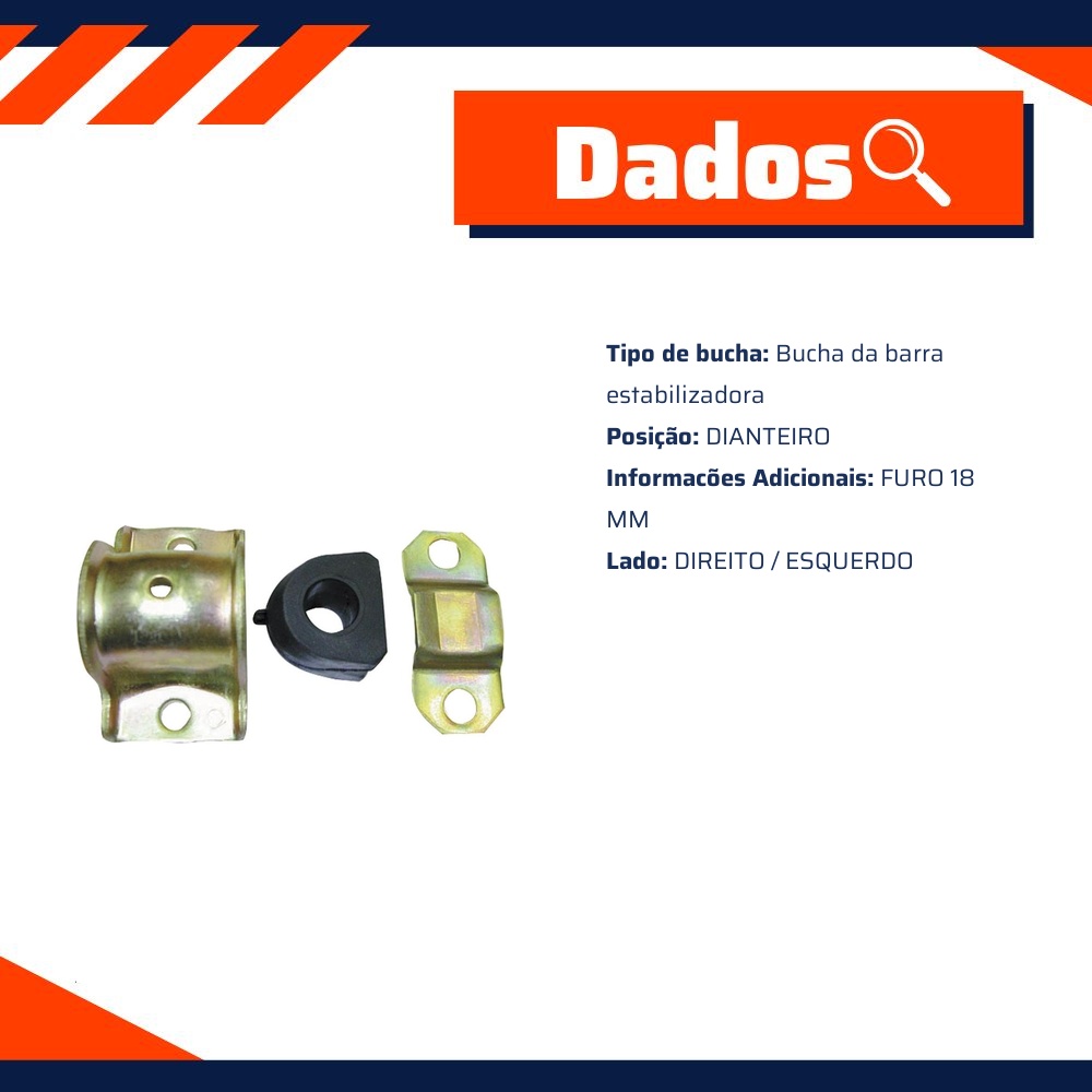Kit da Barra Estabilizadora Dianteira para Fiat 147 - Kit & Cia - 10062