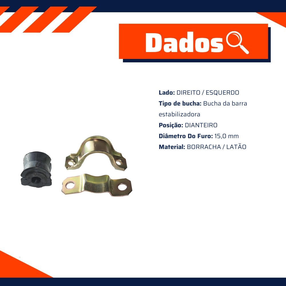 Kit da Barra Estabilizadora Dianteira para Fiat Stilo - Kit & Cia - 10572