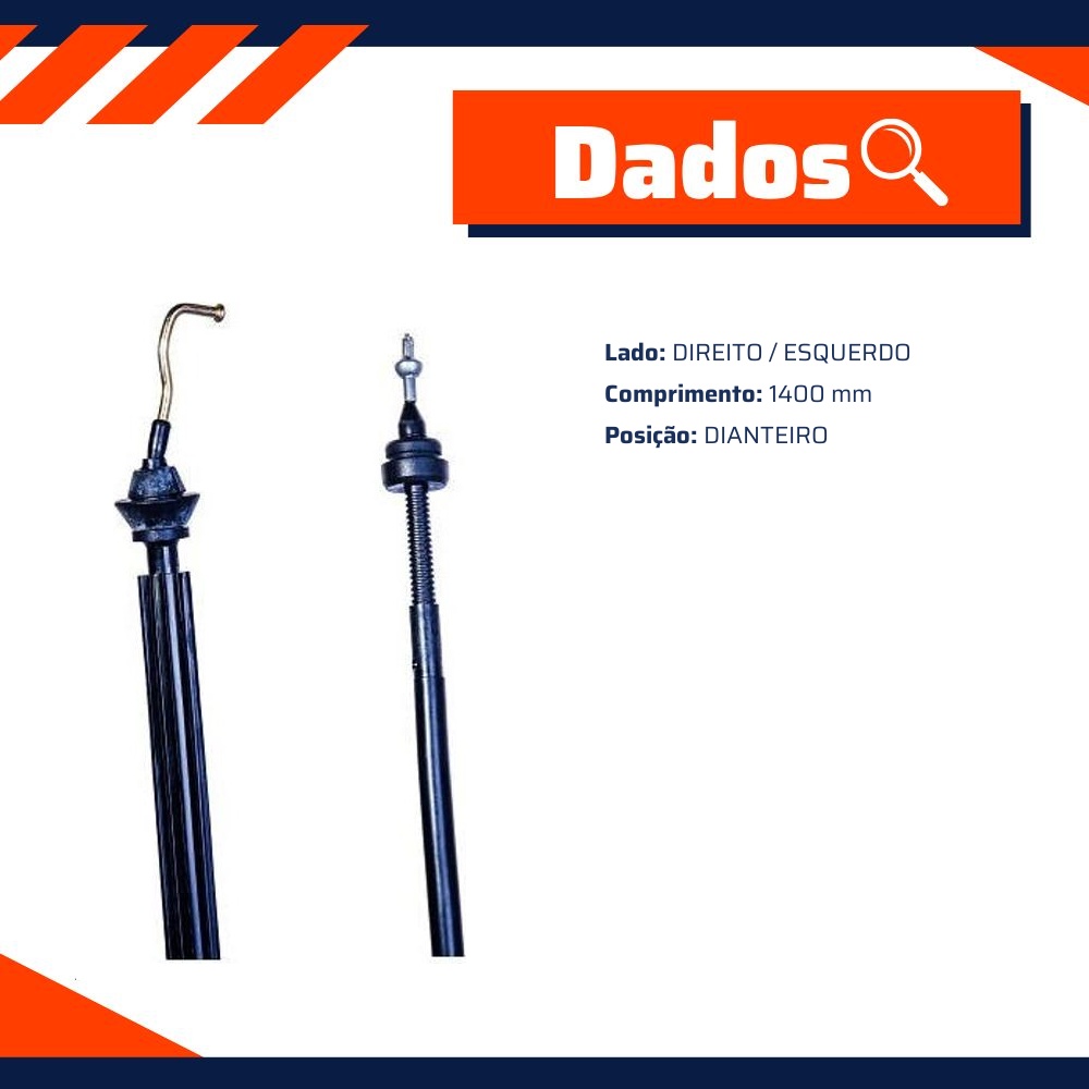 Cabo de Comando do Acelerador para Volkswagen Gol e Parati - IKS - 1140