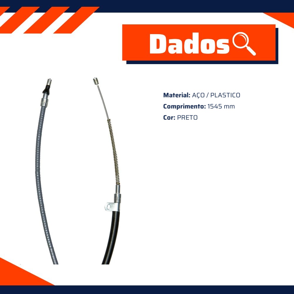 Cabo de Comando do Freio de Mão para Volkswagen Gol e VOYAGE - IKS - 1240