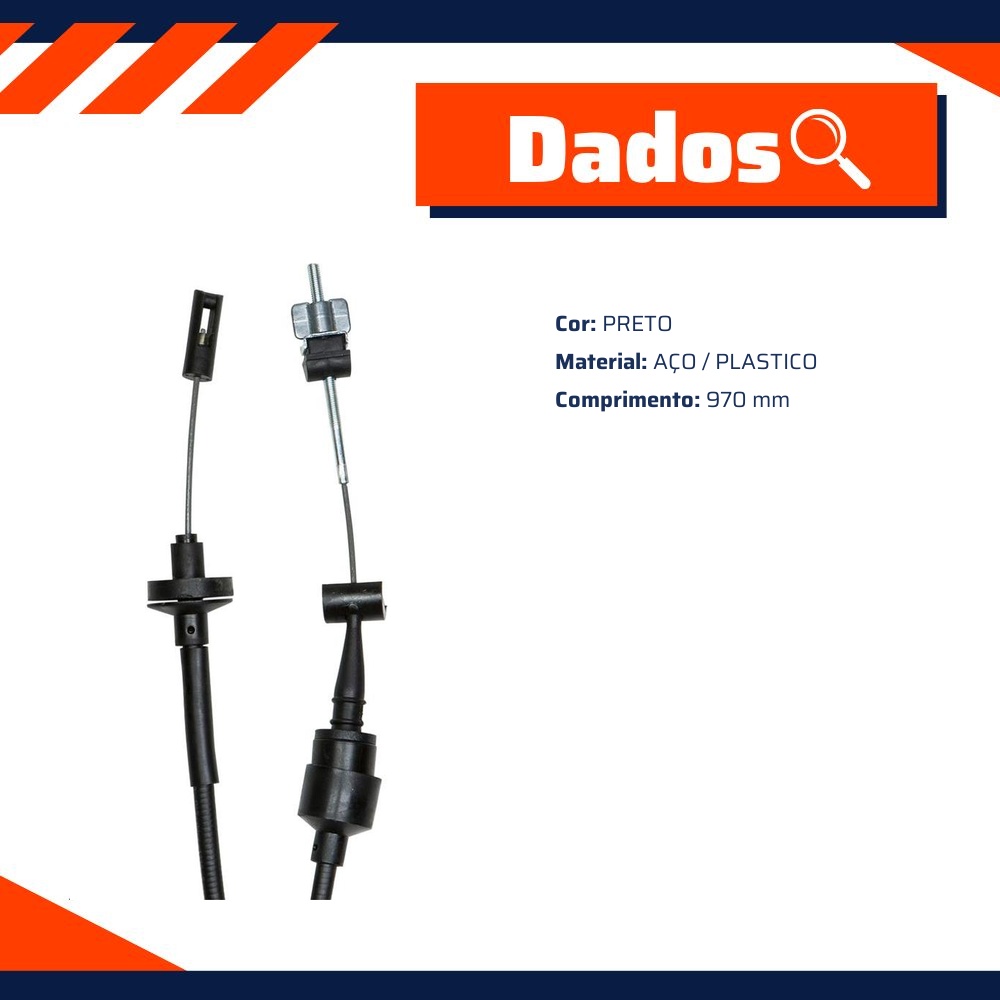 Cabo de Comando da Embreagem para Volkswagen Quantum e Santana - IKS - 1326