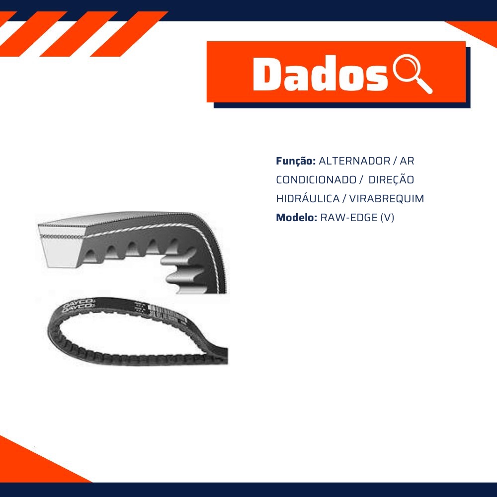 Correia de Acessórios Raw-Edge (V) - DAYCO - 13A0925C