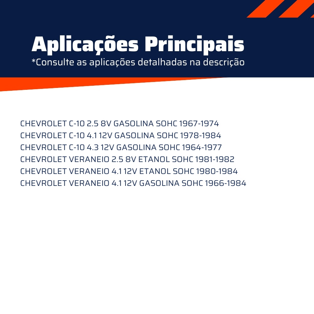 Correia de Acessórios Raw-Edge (V) para Chevrolet C-10 e Veraneio - Dayco - 13A1045C