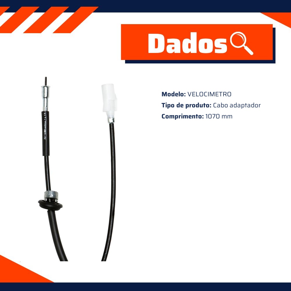 Cabo de Comando do Velocímetro para Volkswagen Gol e Parati - IKS - 1417