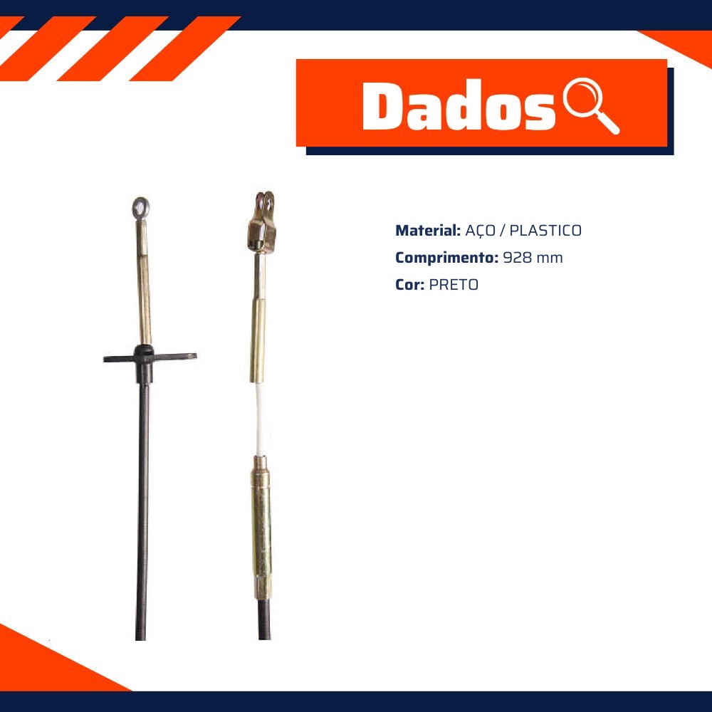 Cabo de Comando do Acelerador para Ford Belina e Corcel - IKS - 2106