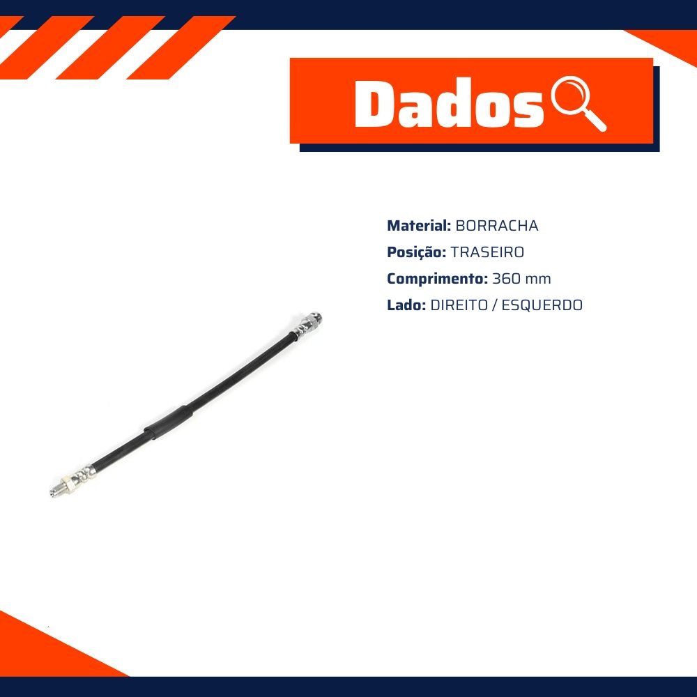 Mangueira Flexível de Freio Traseiro para Fiat Doblo - Norflex - 2124