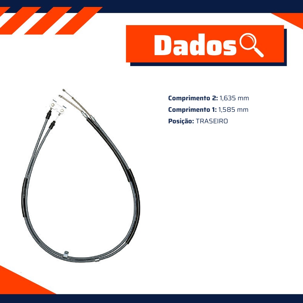 Cabo de Comando do Freio de Mão para Ford Fiesta e Fiesta Sedan - IKS - 2236