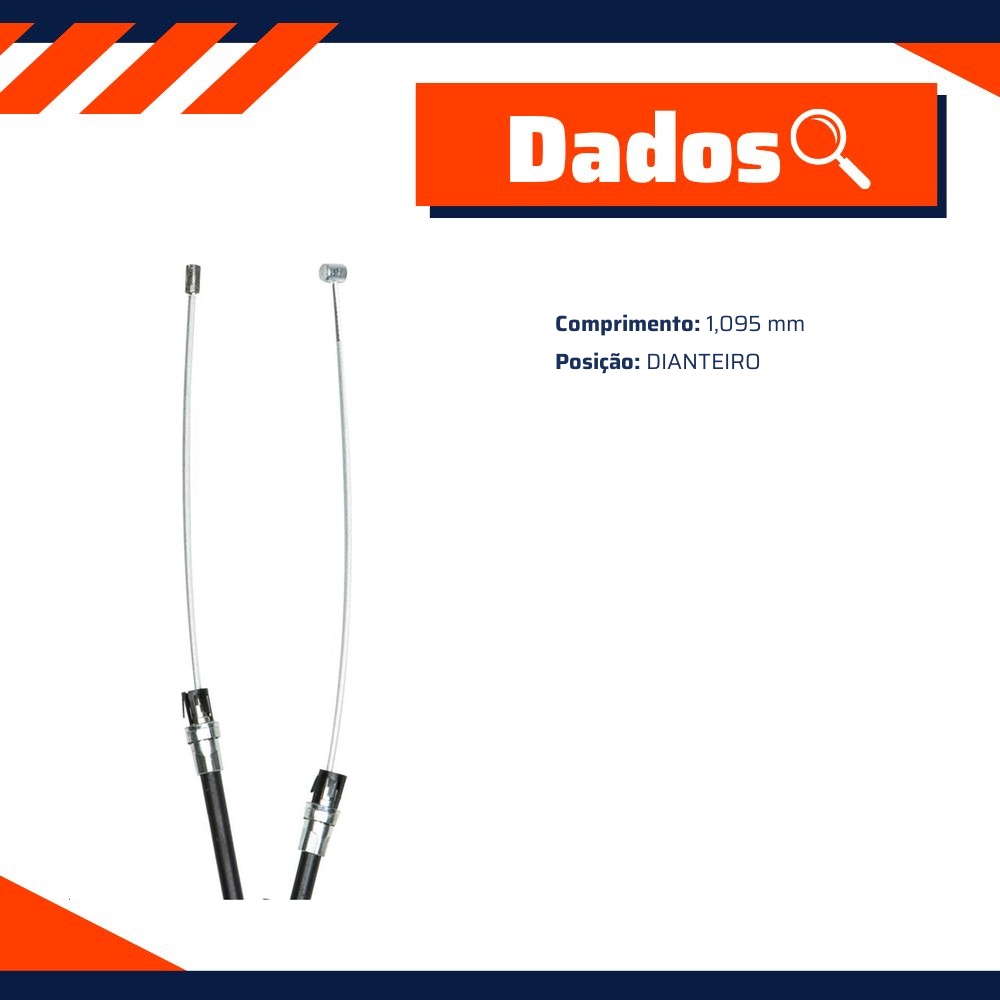 Cabo de Comando do Freio de Mão Dianteiro para Ford Ranger - IKS - 2248
