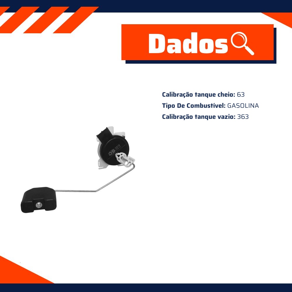 Sensor de Nível de Combustível Gasolina para Fiat Palio Weekend - DS - 2316