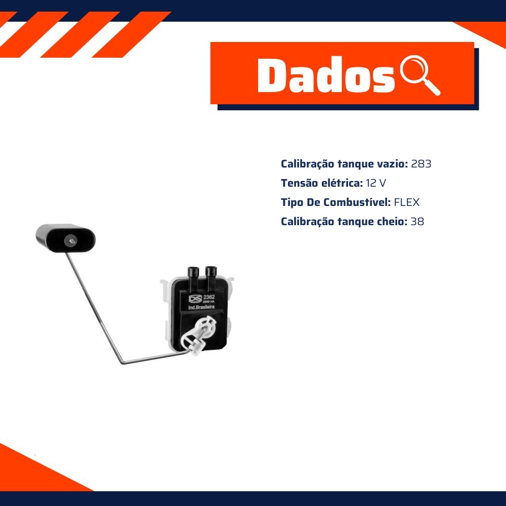 Sensor de Nível de Combustível Flex para Chevrolet Vectra e Vectra GT-X - DS - 2362
