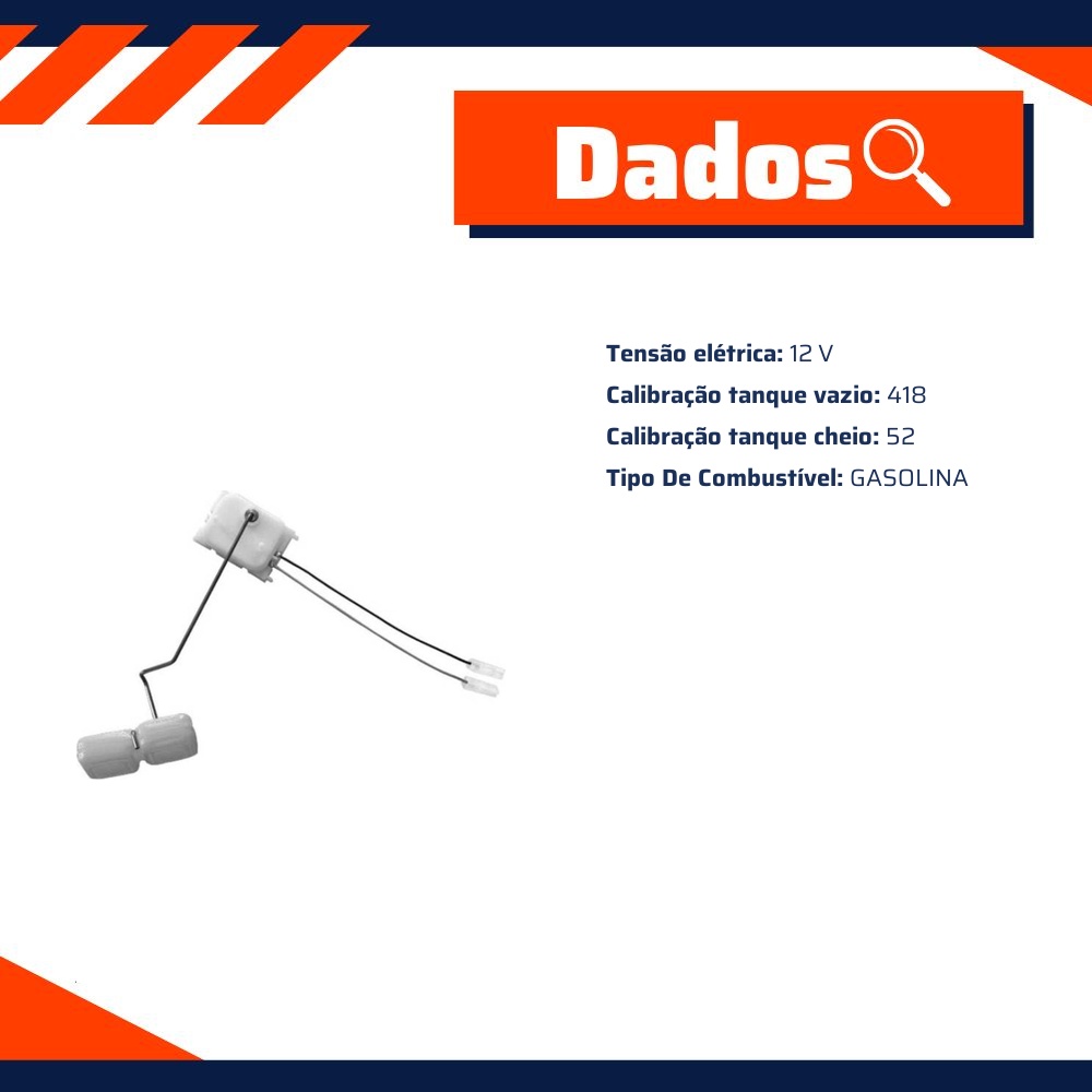 Sensor de Nível de Combustível Gasolina para Fiat Palio e Siena - DS - 2373