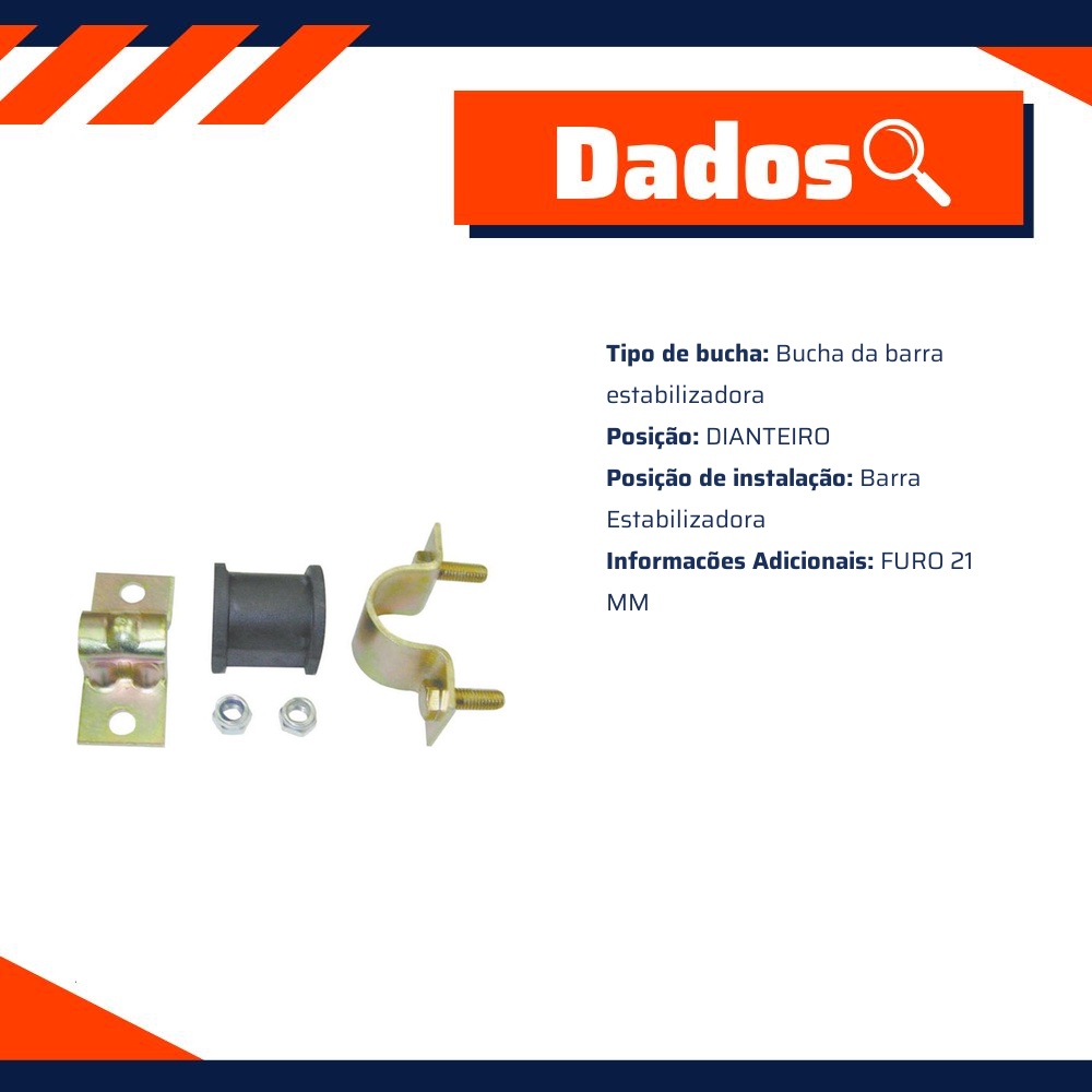 Kit da Barra Estabilizadora Dianteira para Chevrolet Corsa e Corsa Pick-Up - Kit & Cia - 30354