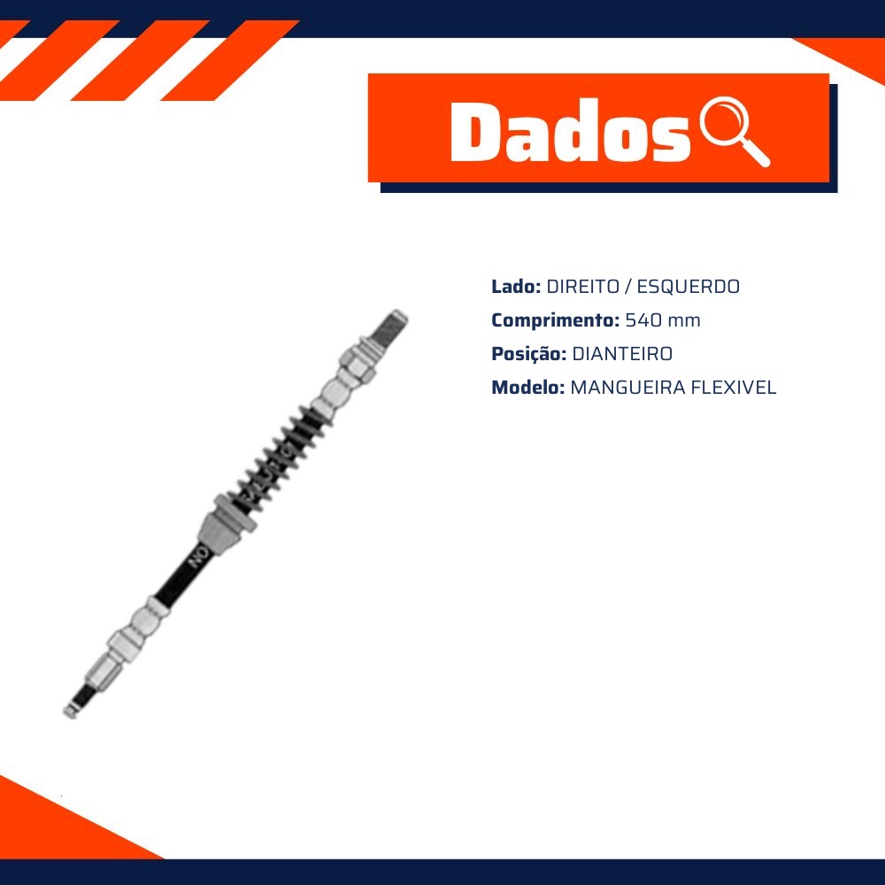 Mangueira Flexível de Freio Dianteiro para Ford Ka - Norflex - 3046