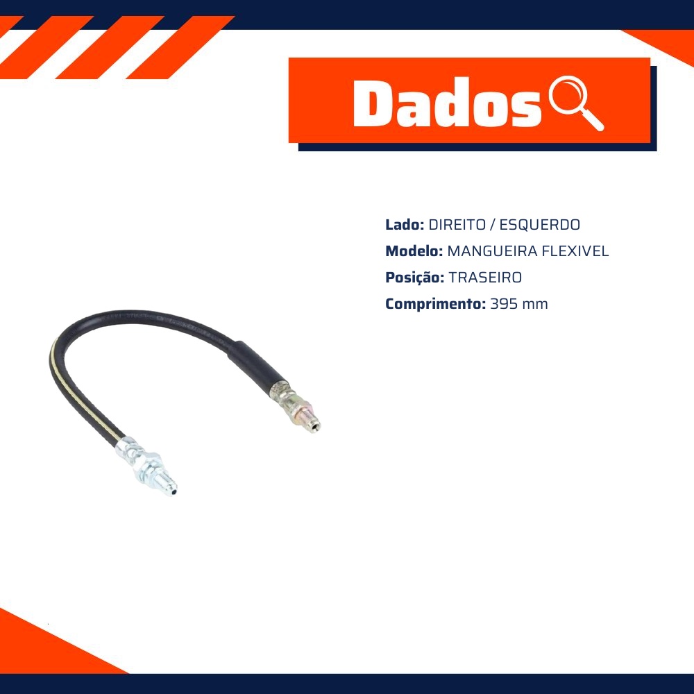 Mangueira Flexível de Freio Traseiro para Ford Ka - Norflex - 3047