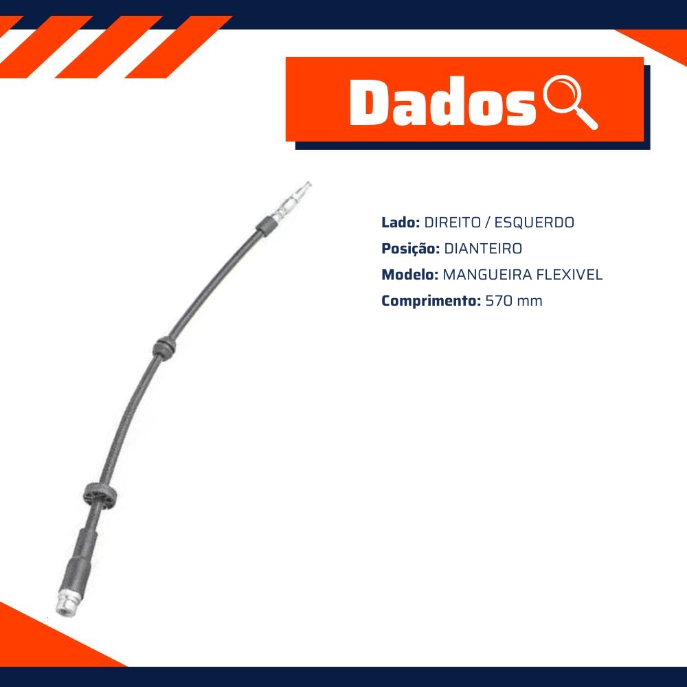 Mangueira Flexível de Freio Dianteiro - Norflex - 3090
