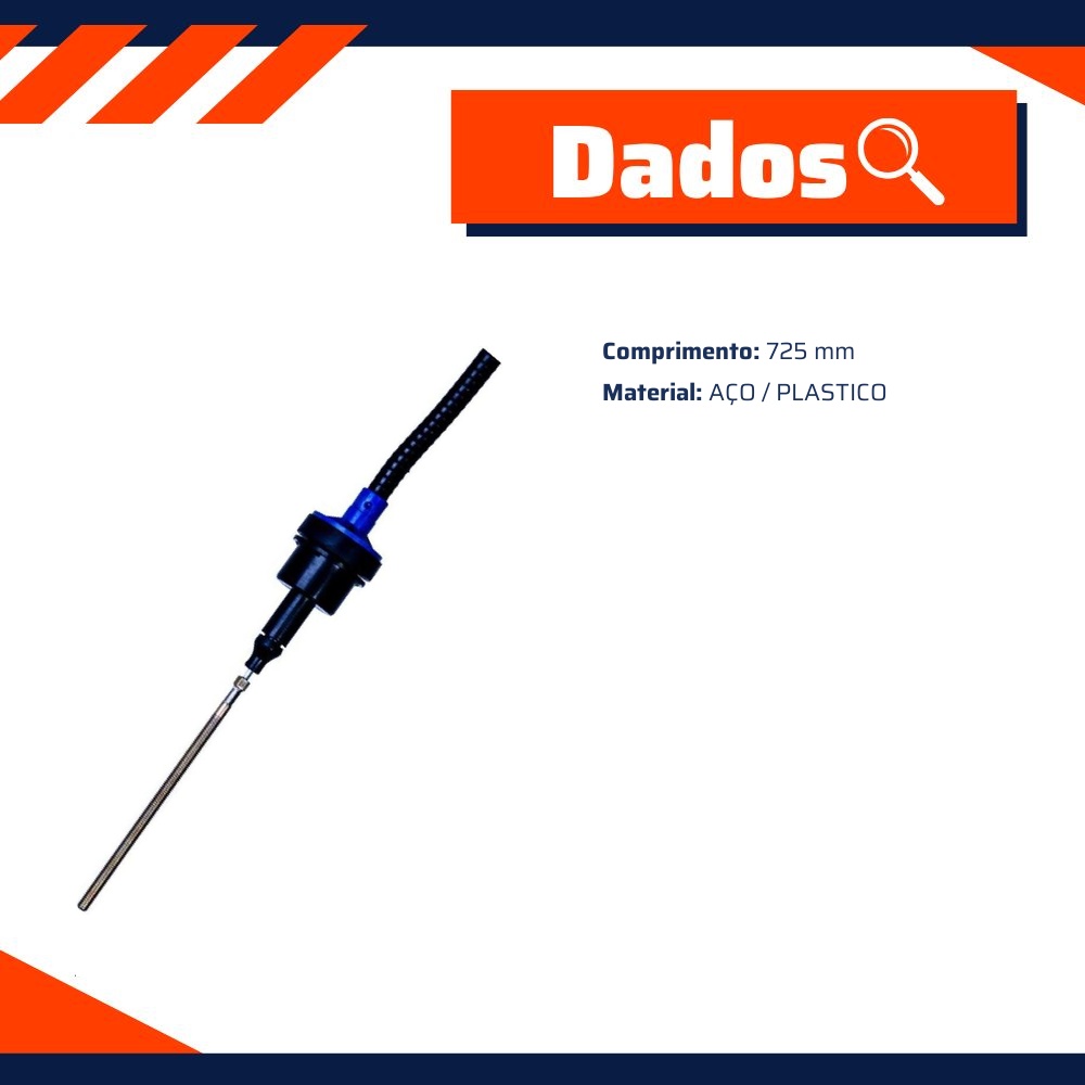 Cabo de Comando da Embreagem para Fiat Mobi e Uno - IKS - 3334