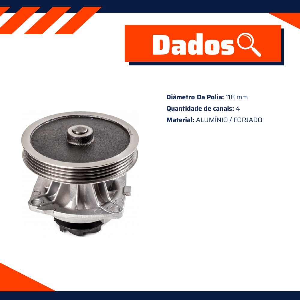 Bomba D'Água para Fiat Palio e Strada - Indisa - 352005