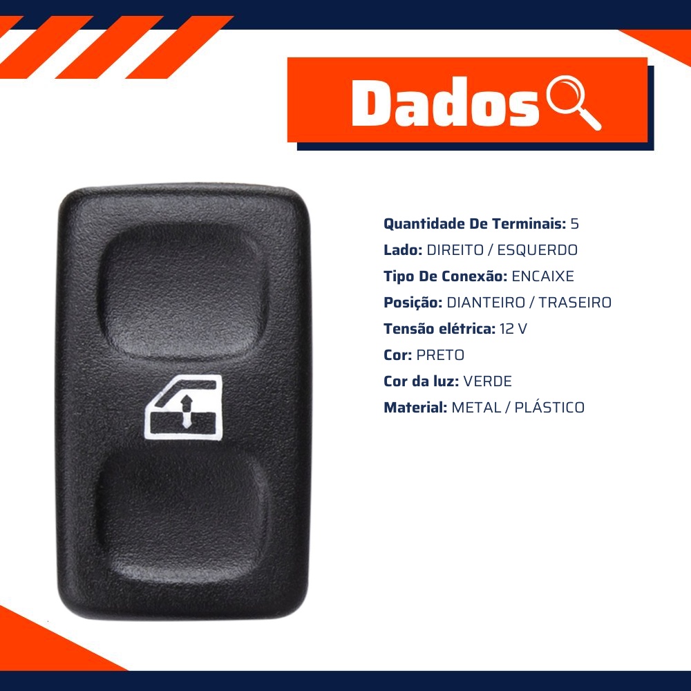 Interruptor do Vidro Elétrico - Kostal - 3838415