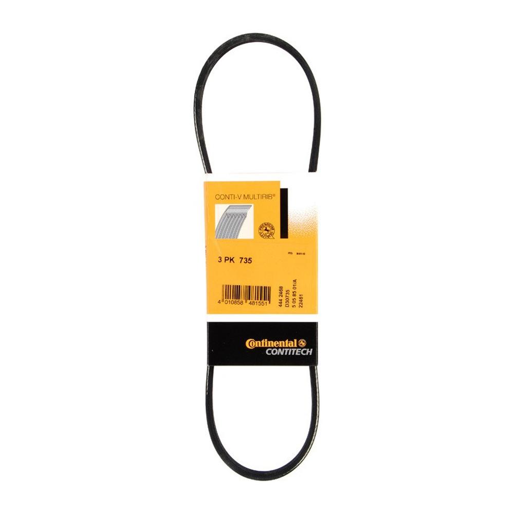 Correia de Acessórios PK 735X11mm para Peugeot 206 e Renault CLIO - Continental Contitech - 3PK735