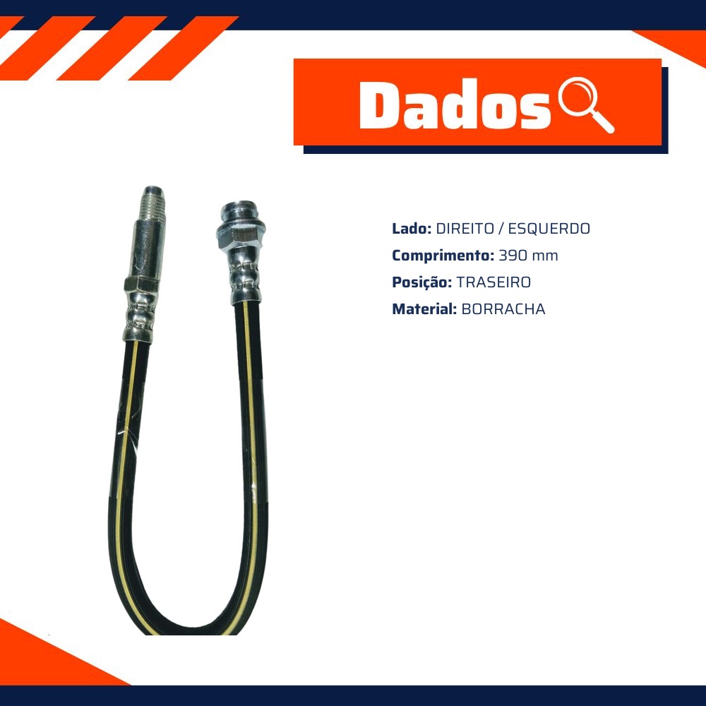 Mangueira Flexível de Freio Traseiro para Chevrolet C-10 - Norflex - 4004
